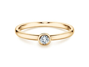 Anello di Fidanzamento Eternal in 14K oro giallo con diamante 0,10ct H/SI