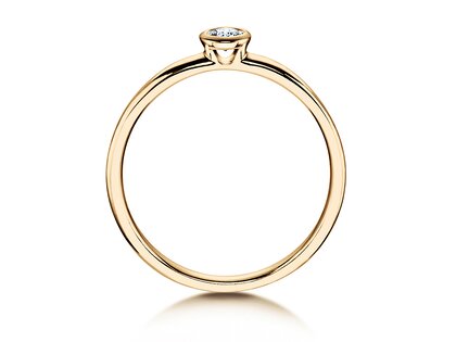 Anello di Fidanzamento Eternal in 14K oro giallo con diamante 0,10ct H/SI