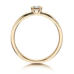 Anello di Fidanzamento Eternal in 14K oro giallo con diamante 0,10ct H/SI