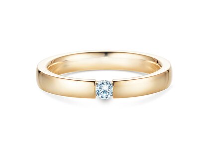 Anello di Fidanzamento Infinity in 18K oro giallo con diamante 0,10ct H/SI