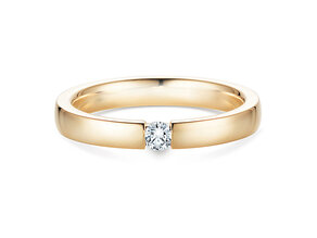 Anello di Fidanzamento Infinity in 14K oro giallo con diamante 0,10ct H/SI