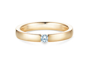 Anello di Fidanzamento Infinity in 18K oro giallo con diamante 0,10ct H/SI