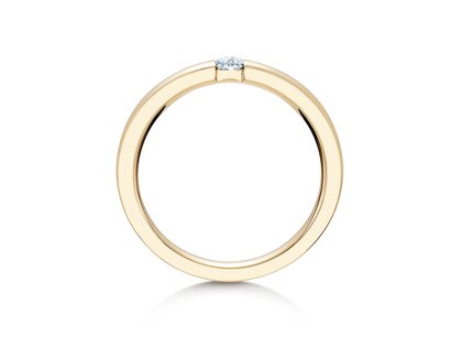 Anello di Fidanzamento Infinity in 18K oro giallo con diamante 0,10ct H/SI