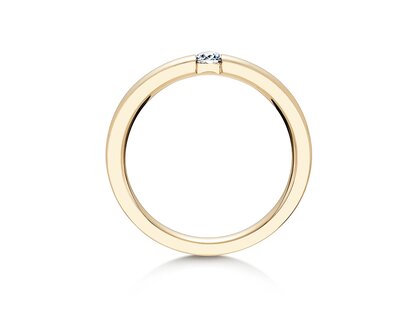 Anello di Fidanzamento Infinity in 14K oro giallo con diamante 0,10ct H/SI