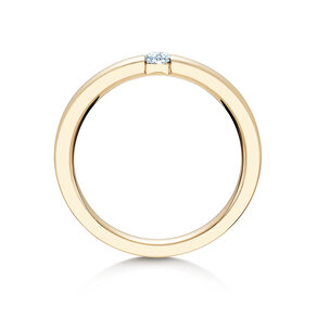 Anello di Fidanzamento Infinity in 18K oro giallo con diamante 0,10ct H/SI