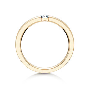 Anello di Fidanzamento Infinity in 14K oro giallo con diamante 0,10ct H/SI