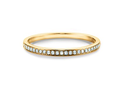 Anello di Fidanzamento Alliance-/Eternityring in 18K oro giallo con diamanti 0,125ct G/SI