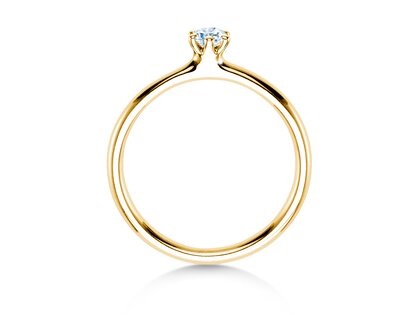 Anello di Fidanzamento Classic 6 in 14K oro giallo con diamante 0,15ct H/SI