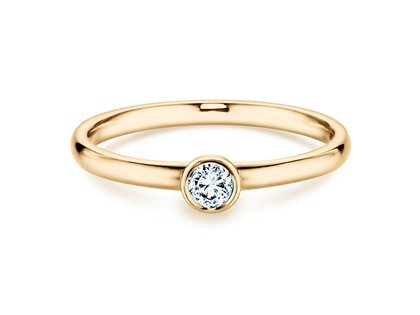 Anello di Fidanzamento Eternal in 14K oro giallo con diamante 0,15ct H/SI