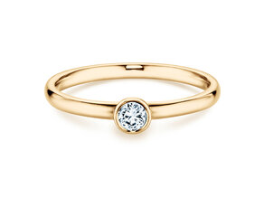 Anello di Fidanzamento Eternal in 14K oro giallo con diamante 0,15ct H/SI