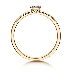 Anello di Fidanzamento Eternal in 14K oro giallo con diamante 0,15ct H/SI