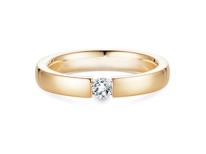 Anello di Fidanzamento Infinity in 14K oro giallo con diamante 0,15ct H/SI