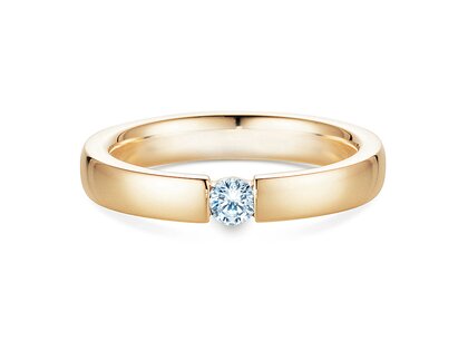 Anello di Fidanzamento Infinity in 14K oro giallo con diamante 0,15ct H/SI