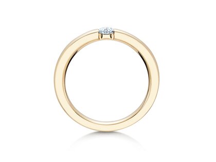 Anello di Fidanzamento Infinity in 14K oro giallo con diamante 0,15ct H/SI