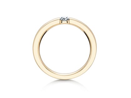 Anello di Fidanzamento Infinity in 14K oro giallo con diamante 0,15ct H/SI