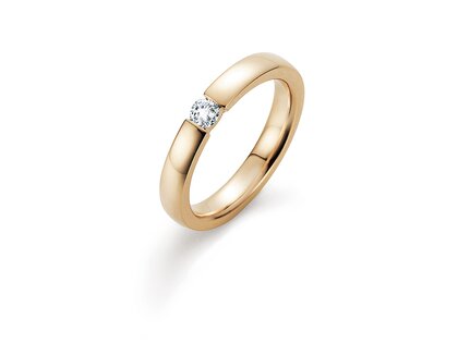 Anello di Fidanzamento Infinity in 14K oro giallo con diamante 0,15ct H/SI