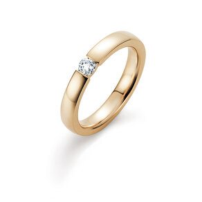 Anello di Fidanzamento Infinity in 14K oro giallo con diamante 0,15ct H/SI