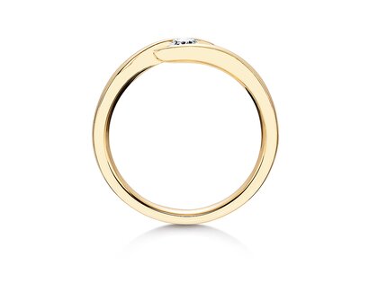 Anello di Fidanzamento Twist in 9K oro giallo con diamante 0,15ct G/SI
