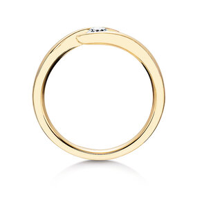 Anello di Fidanzamento Twist in 9K oro giallo con diamante 0,15ct G/SI