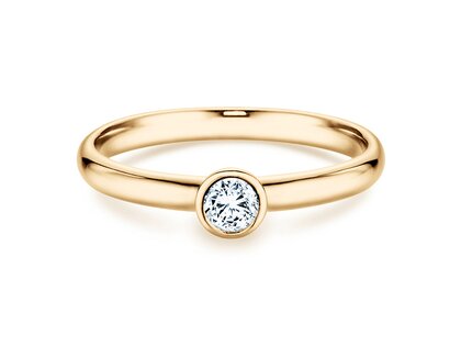 Anello di Fidanzamento Eternal in 14K oro giallo con diamante 0,20ct H/SI