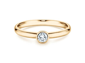 Anello di Fidanzamento Eternal in 14K oro giallo con diamante 0,20ct H/SI
