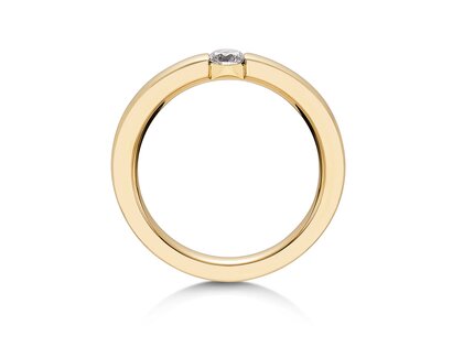 Anello di Fidanzamento Infinity in 14K oro giallo con diamante 0,25ct G/SI