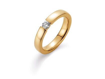 Anello di Fidanzamento Infinity in 14K oro giallo con diamante 0,25ct G/SI