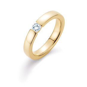 Anello di Fidanzamento Infinity in 18K oro giallo con diamante 0,30ct H/SI