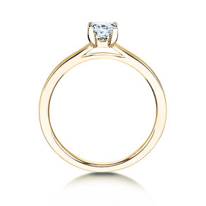 Anello di Fidanzamento Princess in 14K oro giallo con diamante 0,25ct G/SI