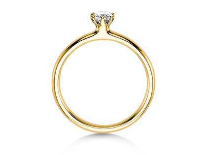 Anello di Fidanzamento Classic 6 in 14K oro giallo con diamante 0,30ct H/SI