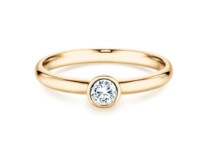 Anello di Fidanzamento Eternal in 14K oro giallo con diamante 0,30ct H/SI