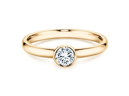 Anello di Fidanzamento Eternal in 14K oro giallo con diamante 0,35ct G/SI