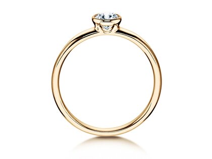Anello di Fidanzamento Eternal in 14K oro giallo con diamante 0,35ct G/SI