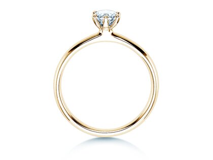 Anello di Fidanzamento Classic 6 in 14K oro giallo con diamante 0,40ct H/SI