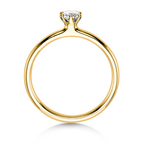 Anello di Fidanzamento Classic 6 in 14K oro giallo con diamante 0,40ct H/SI