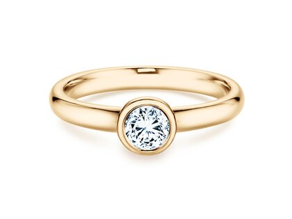 Anello di Fidanzamento Eternal in 14K oro giallo con diamante 0,40ct H/SI