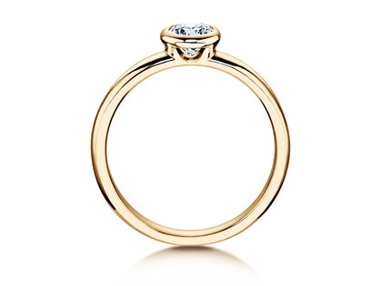 Anello di Fidanzamento Eternal in 14K oro giallo con diamante 0,40ct H/SI
