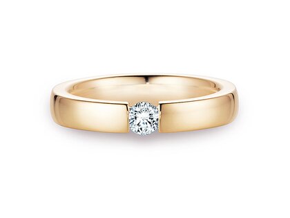 Anello di Fidanzamento Infinity in 18K oro giallo con diamante 0,40ct H/SI