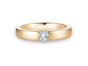 Anello di Fidanzamento Infinity in 18K oro giallo con diamante 0,40ct H/SI