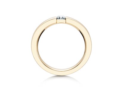 Anello di Fidanzamento Infinity in 18K oro giallo con diamante 0,40ct H/SI