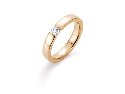 Anello di Fidanzamento Infinity in 18K oro giallo con diamante 0,40ct H/SI