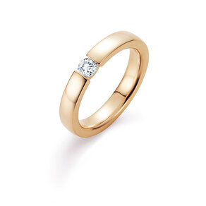 Anello di Fidanzamento Infinity in 18K oro giallo con diamante 0,40ct H/SI