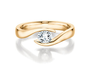 Anello di Fidanzamento Twist in 18K oro giallo con diamante 0,40ct H/SI