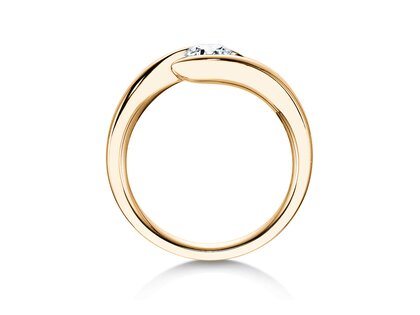 Anello di Fidanzamento Twist in 18K oro giallo con diamante 0,40ct H/SI