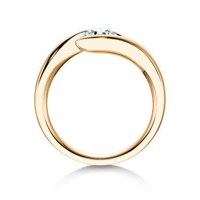 Anello di Fidanzamento Twist in 18K oro giallo con diamante 0,40ct H/SI