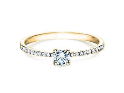 Anello di Fidanzamento Grace in 18K oro giallo con diamanti 0,70ct G/SI