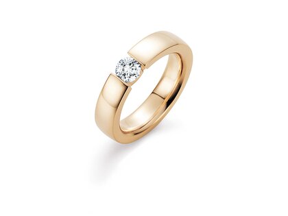 Anello di Fidanzamento Infinity in 14K oro giallo con diamante 0,50ct G/SI