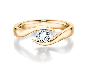 Anello di Fidanzamento Twist in 9K oro giallo con diamante 1,00ct H/SI