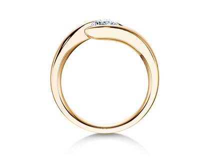 Anello di Fidanzamento Twist in 9K oro giallo con diamante 1,00ct H/SI