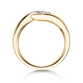 Anello di Fidanzamento Twist in 9K oro giallo con diamante 1,00ct H/SI